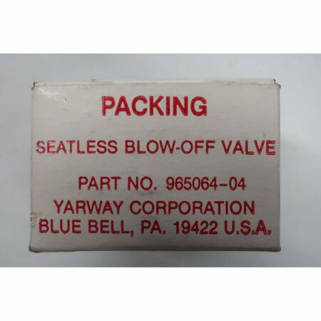 Yarway SEATLESS BLOW-OFF VALVE PACKING SERVICE KIT 965064-04